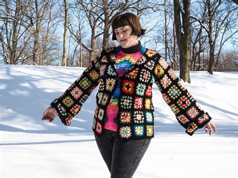 THNLife - Upcycled Granny Square Cardigan | Ashley Zhong