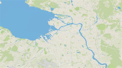 Simple common Saint-Petersburg map background loop. Spinning around