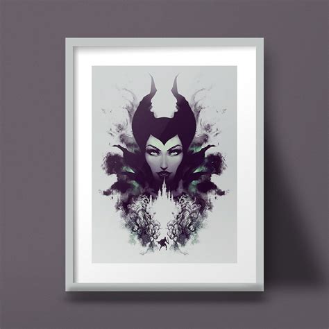 Maleficent Art Print Disney Painting Sleeping Beauty Fairy Tale ...