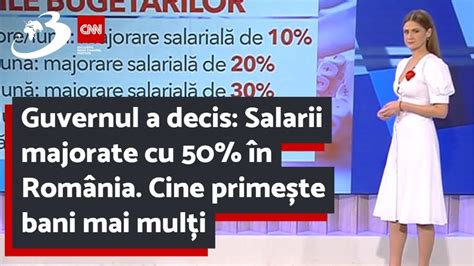 Guvernul A Decis Salarii Majorate Cu N Rom Nia Cine Prime Te