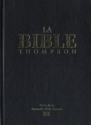 La Bible Thompson Couverture Rigide Noire De Frank Charles Thompson