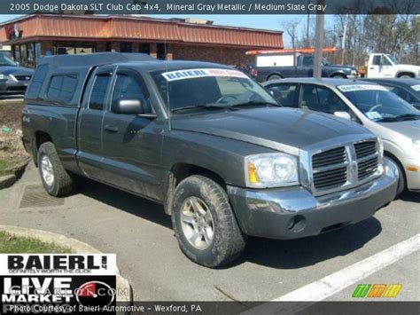 Mineral Gray Metallic 2005 Dodge Dakota Slt Club Cab 4x4 Medium