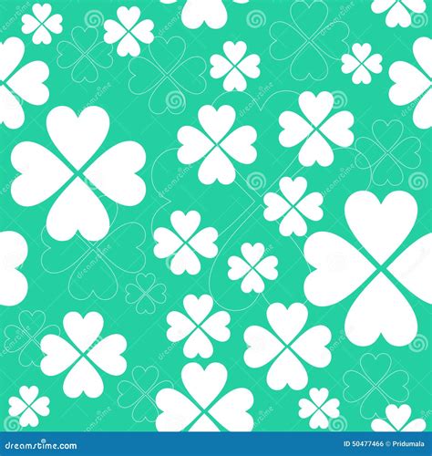 Shamrock Seamless Pattern Stock Vector Illustration Of Abstract