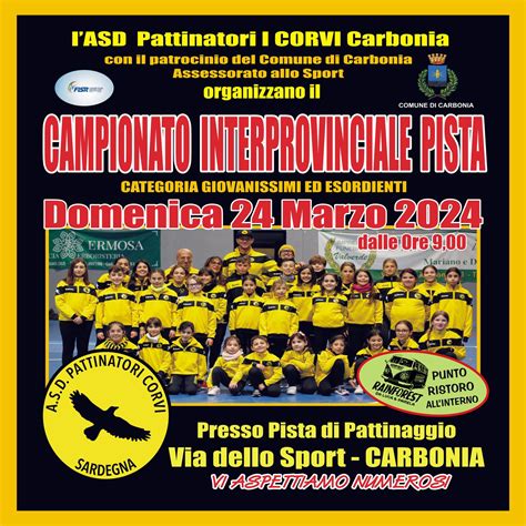 Domenica 24 marzo a Carbonia si terrà il campionato interprovinciale su