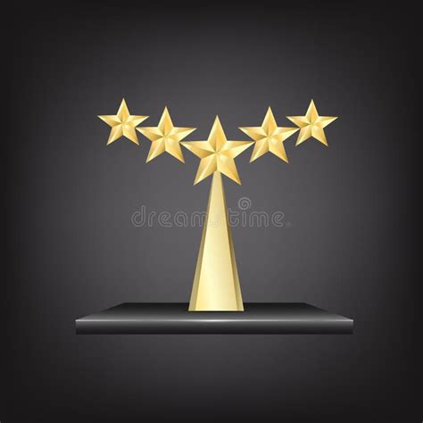 Five Gold Stars Black Background Stock Illustrations 1470 Five Gold