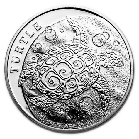 Oz Nzd Niue Silver Hawksbill Turtle Coin Bu European Mint