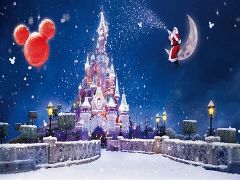 Disney Castle Christmas Wallpaper - WallpaperSafari