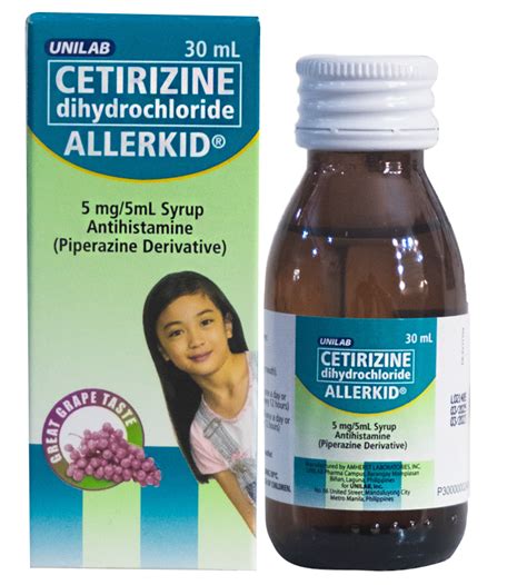 allerkid cetirizine  mg ml syrup  ml bottle watsons philippines