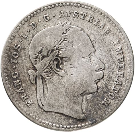 Австро-Венгрия 20 крейцеров 1869 (монета для Австрии) стоимостью 785 руб.