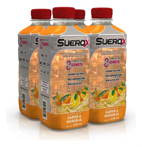 Pack Suerox Bebida Isotónica Naranja 4x630 Ml MercadoLibre