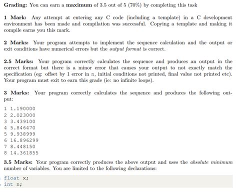 Solved Write A C Program Which Calculates A Sequence Of