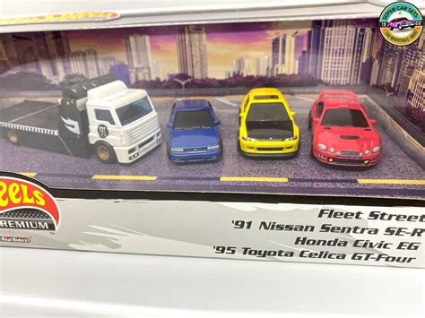 Vehicles Set Hot Wheels Premium Diorama Japanese Cars Fleet Street Nissan Sentra SE R