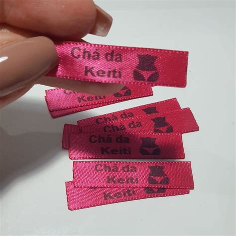 Etiqueta De Cetim Personalizada X Cm Lingerie Modelo Elo