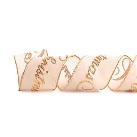 Fita Natalina Nude Merry Christmas Glitter Dourado Cm M Madeiramadeira