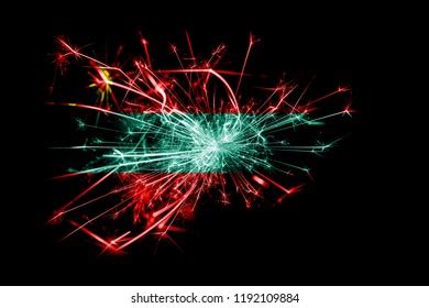 Namibia Fireworks Sparkling Flag New Year Stock Photo