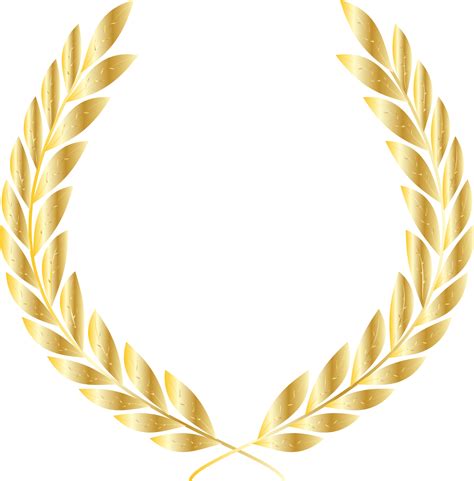 Luxury Gold Leaves Circular Laurel Wreath 27150820 Png