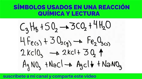 Reacciones Quimicas Simbolos Utilizados En Una Ecuacion Quimica Y