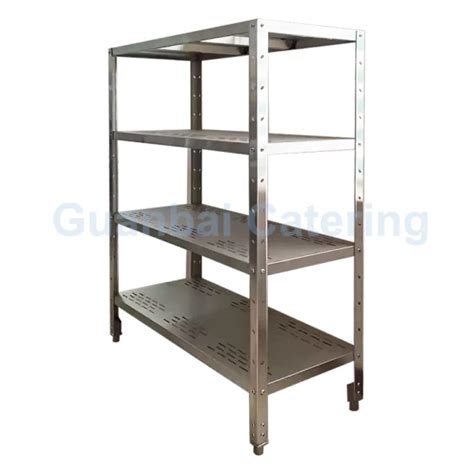 Heavy Duty Metal Shelving Five Shelves Knock Down Stainless Steel