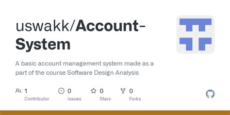 github uswakkaccount system  basic account management system