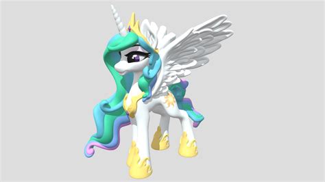 Princess Celestia (colored) My Little Pony - Download Free 3D model by ...