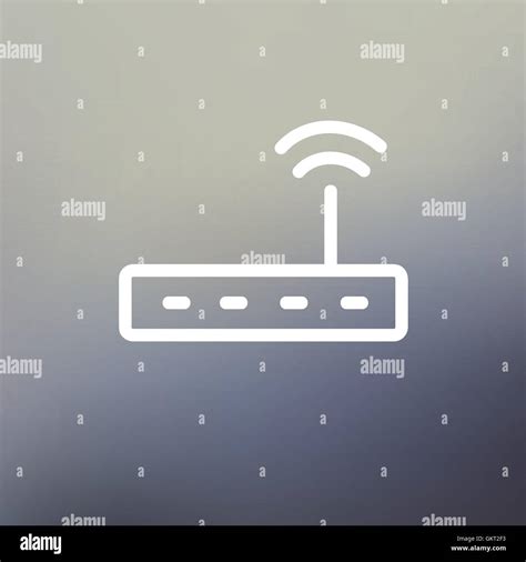 Wifi Router Modem Thin Line Icon Stock Vector Image Art Alamy