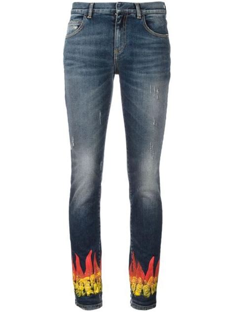 Printed Skinny Jeans Faith Connexion Menswear Stylish Fashion