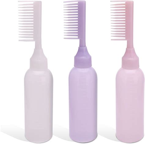 Root Comb Applicator Bottle 3pcs 6oz Hair Color Applicator Bottles