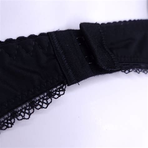 Lace Luxe Black Sissy Garter Belt Mesh Polka Dot Sissy Lingerie For