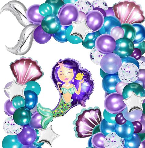 Amazon Mermaid Balloon Garland Kit 138pcs With Metallic Balloons