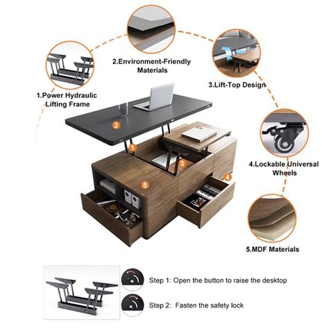 Livraison Gratuite Sur Table Basse Relevable Extensible Table