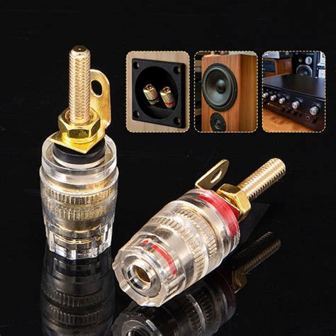 Jual Binding Post Gold Mm Transparan Terminal Speaker Banana Plug