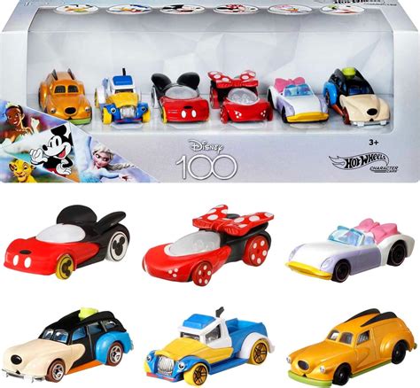 Amazon Hot Wheels Disney Toy Cars Pack Set Of Character Vehicles In Collectable