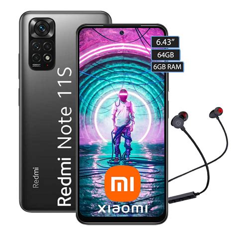 Smartphone Xiaomi Redmi Note 11S 64GB 6GB - Gris más Audifonos ...