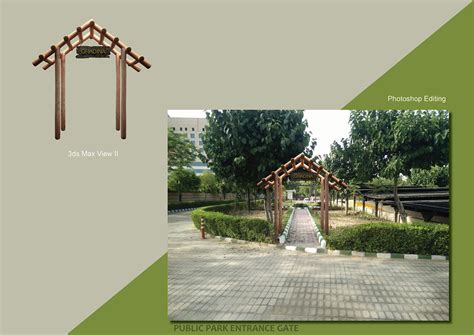 park entrance gate  behance