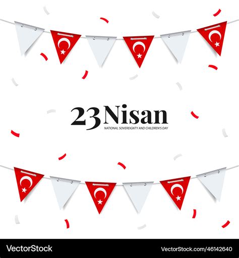 23 nisan Royalty Free Vector Image - VectorStock