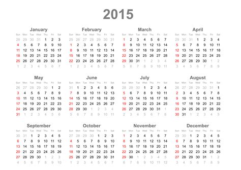 Calendar Png 2015