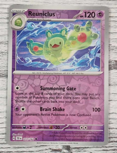 Reuniclus 072 162 Temporal Forces Reverse Holo Pokemon Card EBay