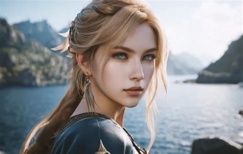 Обои girl fantasy hair look blonde на телефон и рабочий стол раздел фантастика разрешение