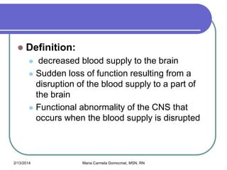 nursing care  clients  stroke