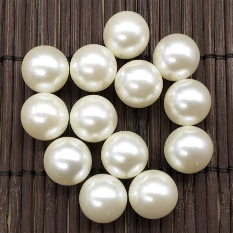 Pc Lot Of Mm Round Imitation Ivory Abs Imitation Pearls No Hole