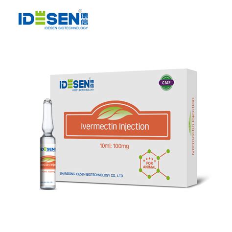 Veterinary Medicine Ivermectin Injection 10ml 100mg Deworming Drug Use ...