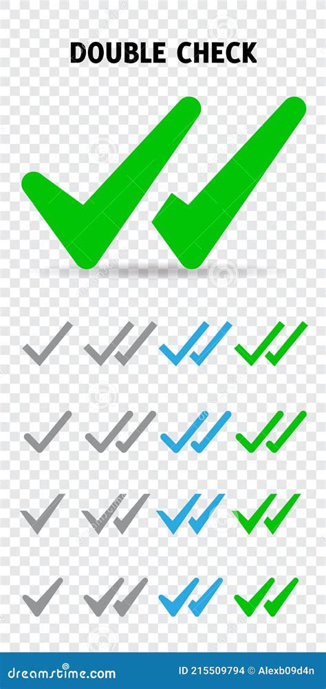 double check signs design vector eps  stock vector illustration