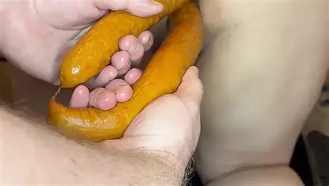 Part Shackled Bent Over Watch My Pussy Get Stretched In Pain With Huge Dildos Sausages And An