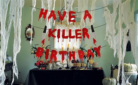 Have A Killer Birthday Party Banner Halloween Horror