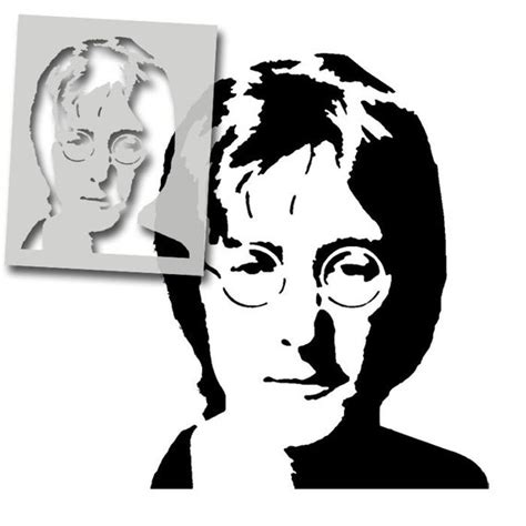 John Lennon Stencil Art and Decor Stencil Paint Walls | Etsy