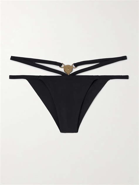 VERSACE Embellished Bikini Briefs NET A PORTER