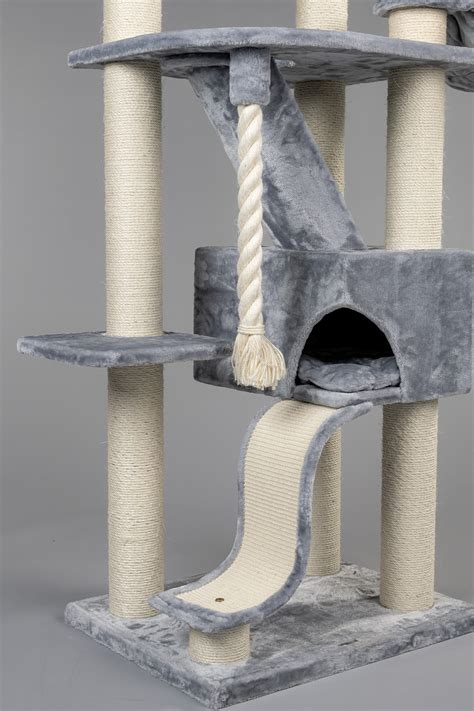 Cat Tree Kilimandjaro De Luxe Plus Light Grey Cattreeking Co Uk