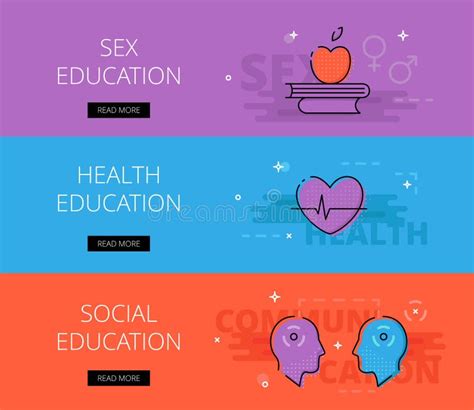 Sex Education Health Education Social Education Vector Banner Stock