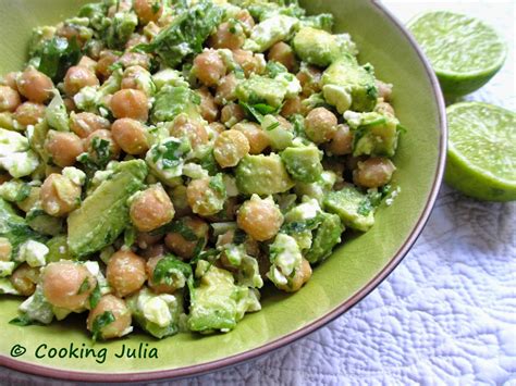 COOKING JULIA SALADE DE POIS CHICHES AVOCAT ET FETA