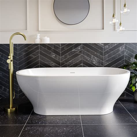 Freestanding Tub Eastbrook Wandsworth Gloss Grey Double Ended